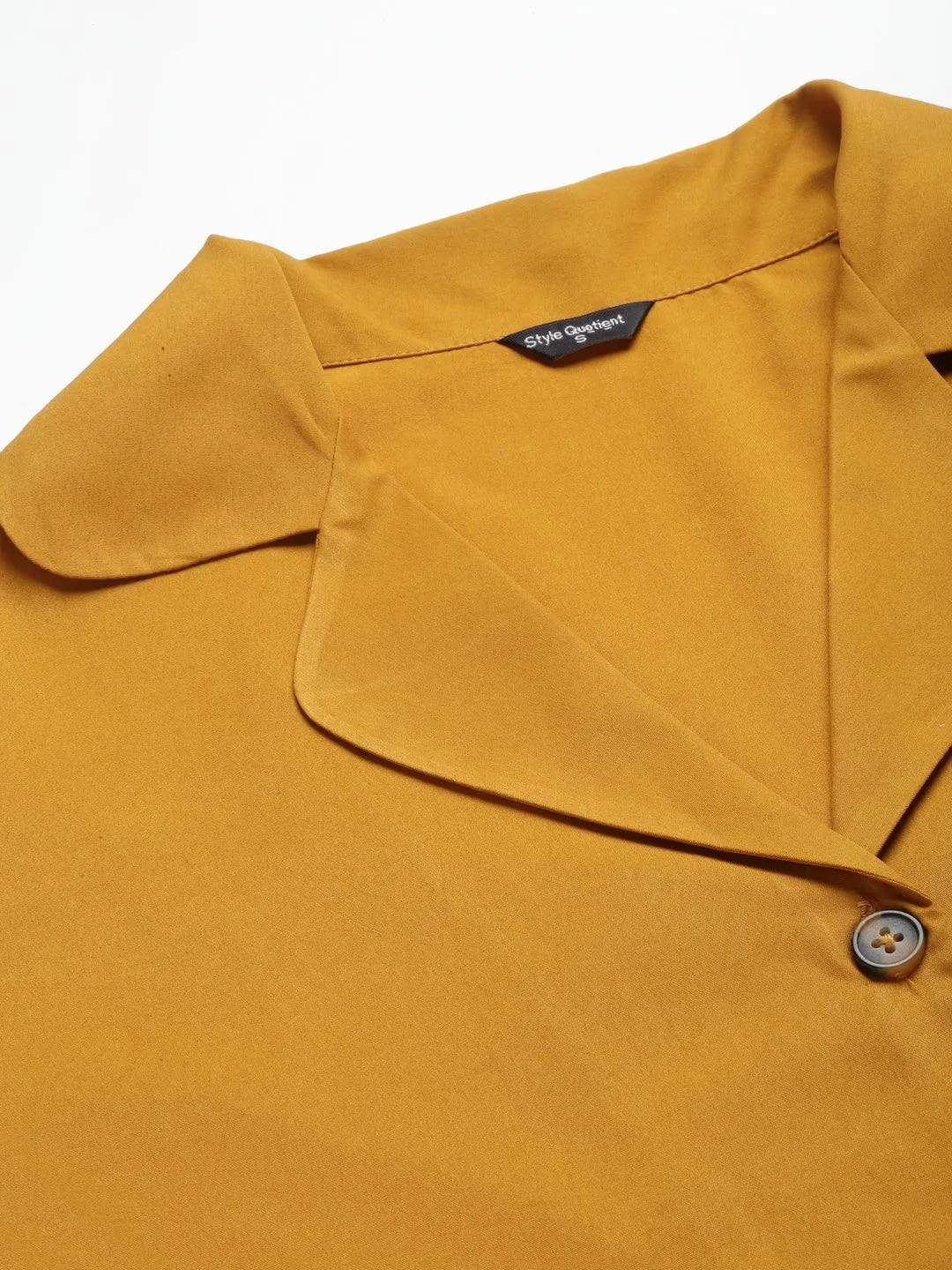 Style Quotient Women Mustard Formal Shirt