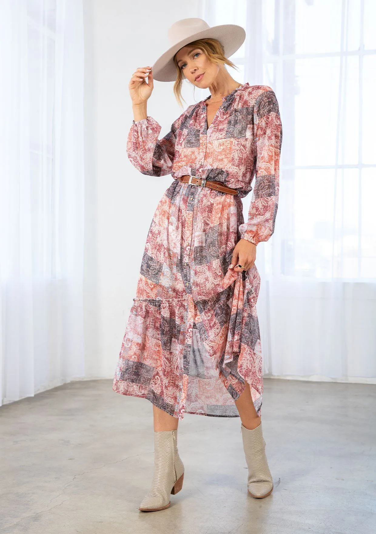 Sunstone Patchwork Maxi Dress
