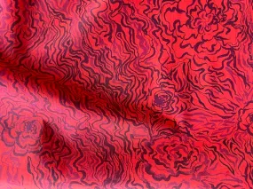 Sweet Winey Swirl Cotton Poplin (Made in Italy)