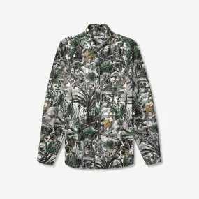 Tailored-Fit Rainforest Cotton Linen Shirt White Combo