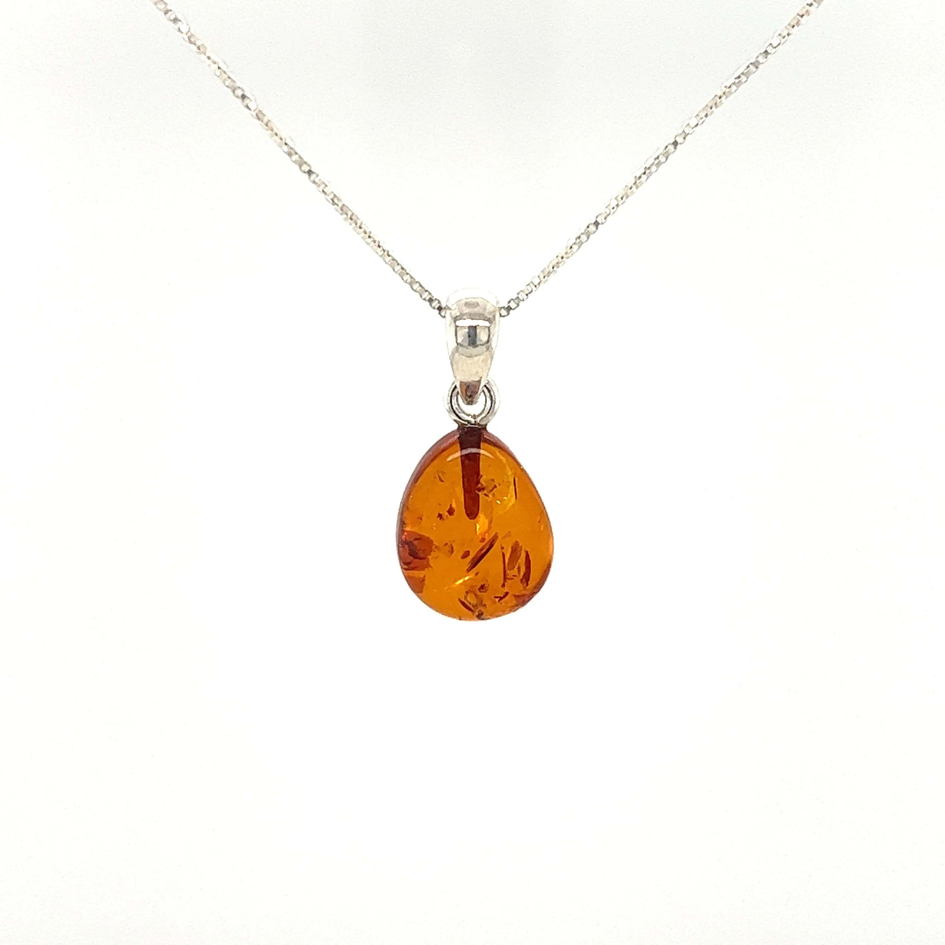 Teardrop Amber Pendant