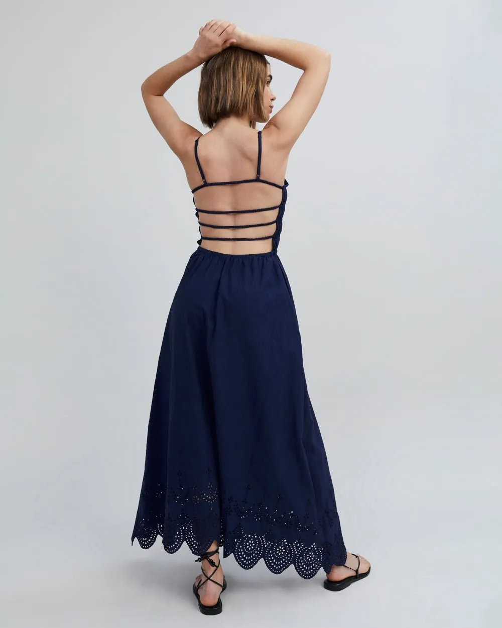 The Eyelet Delta Midi Dress