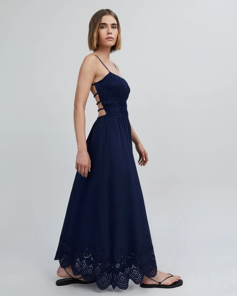 The Eyelet Delta Midi Dress