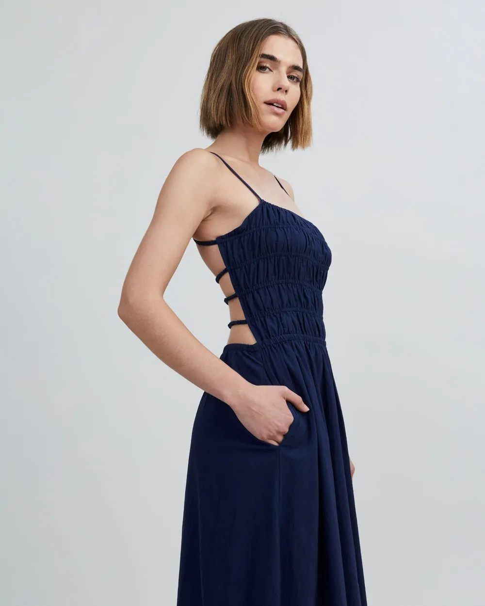 The Eyelet Delta Midi Dress