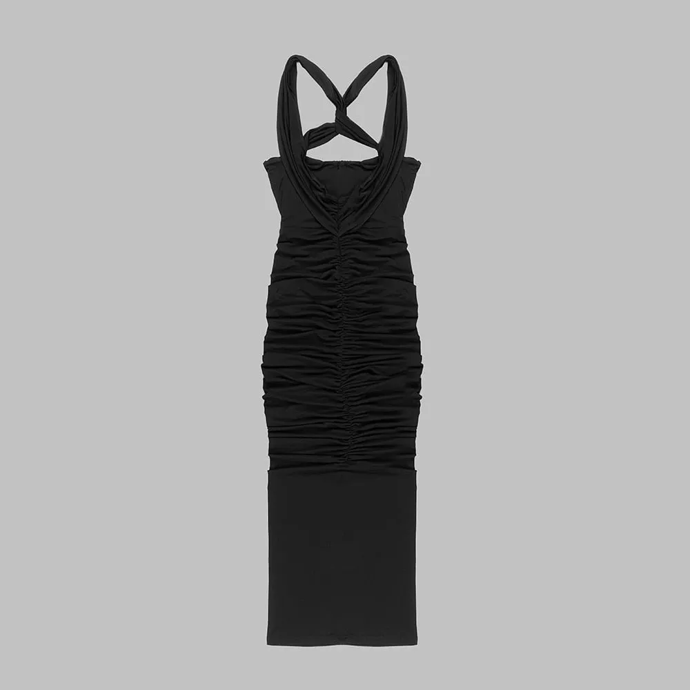 The Hottest Ruched Midi Dress