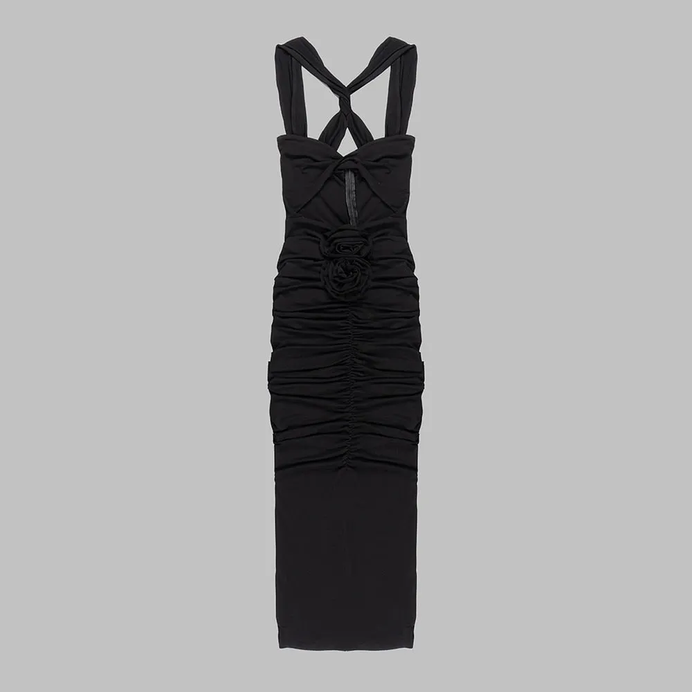 The Hottest Ruched Midi Dress