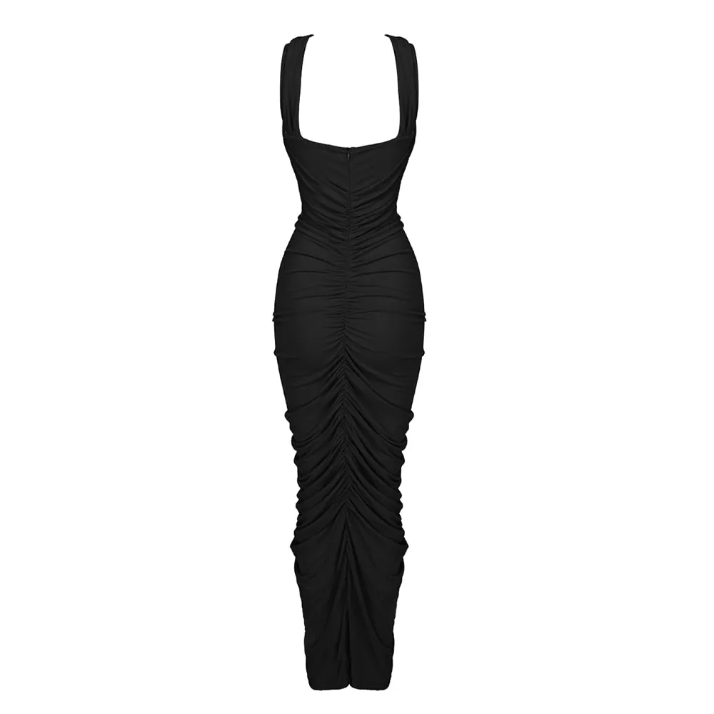 The Hottest Ruched Midi Dress