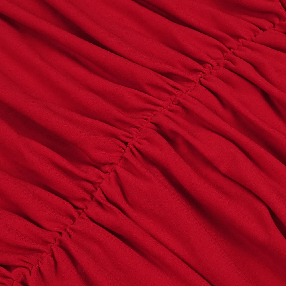 The Hottest Ruched Midi Dress