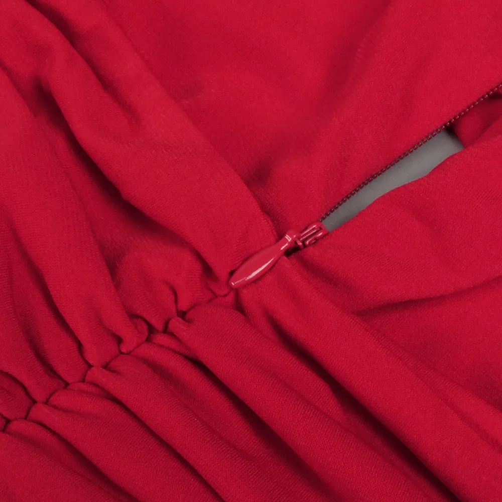 The Hottest Ruched Midi Dress
