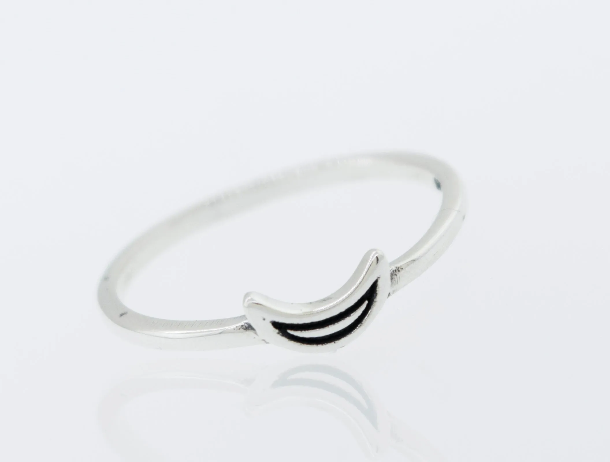 Tiny Crescent Moon Ring