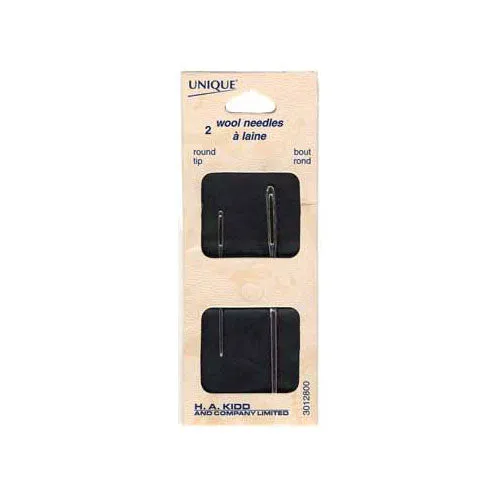 Unique Round Tip Wool Needles - Steel - 2 pcs.
