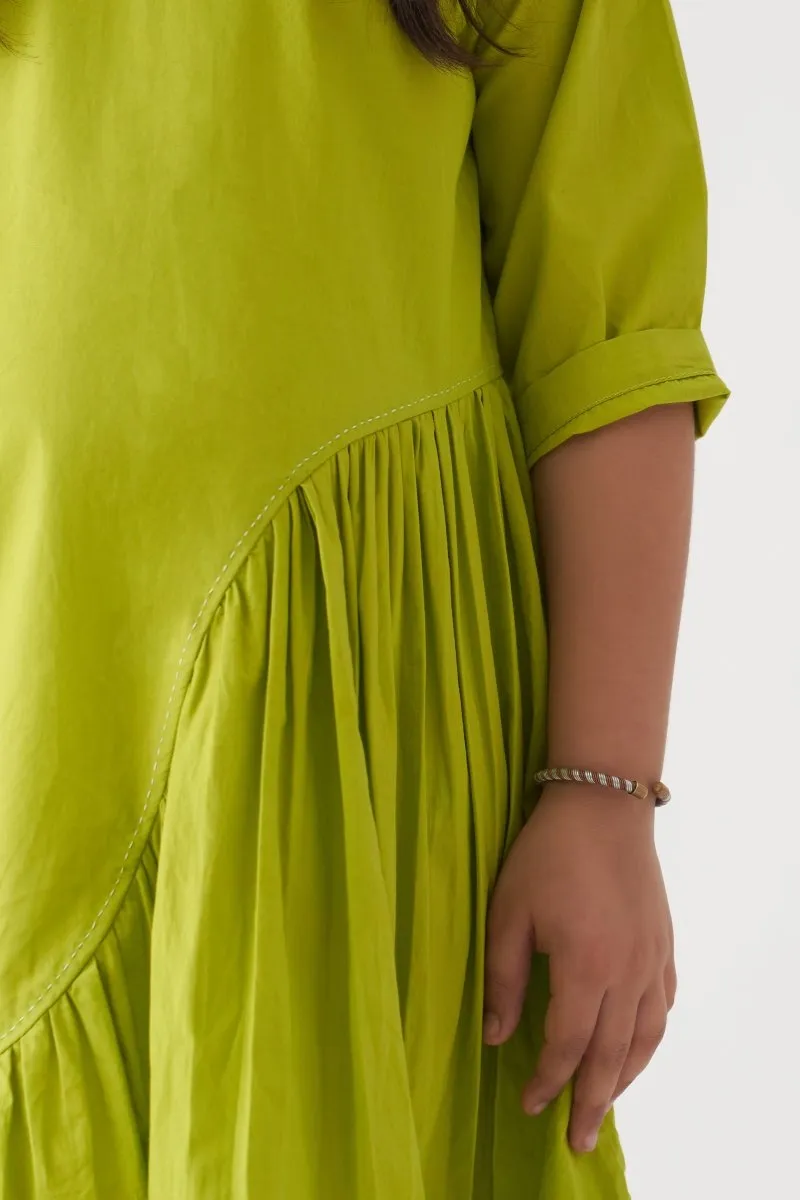 Wave Dress - Lime