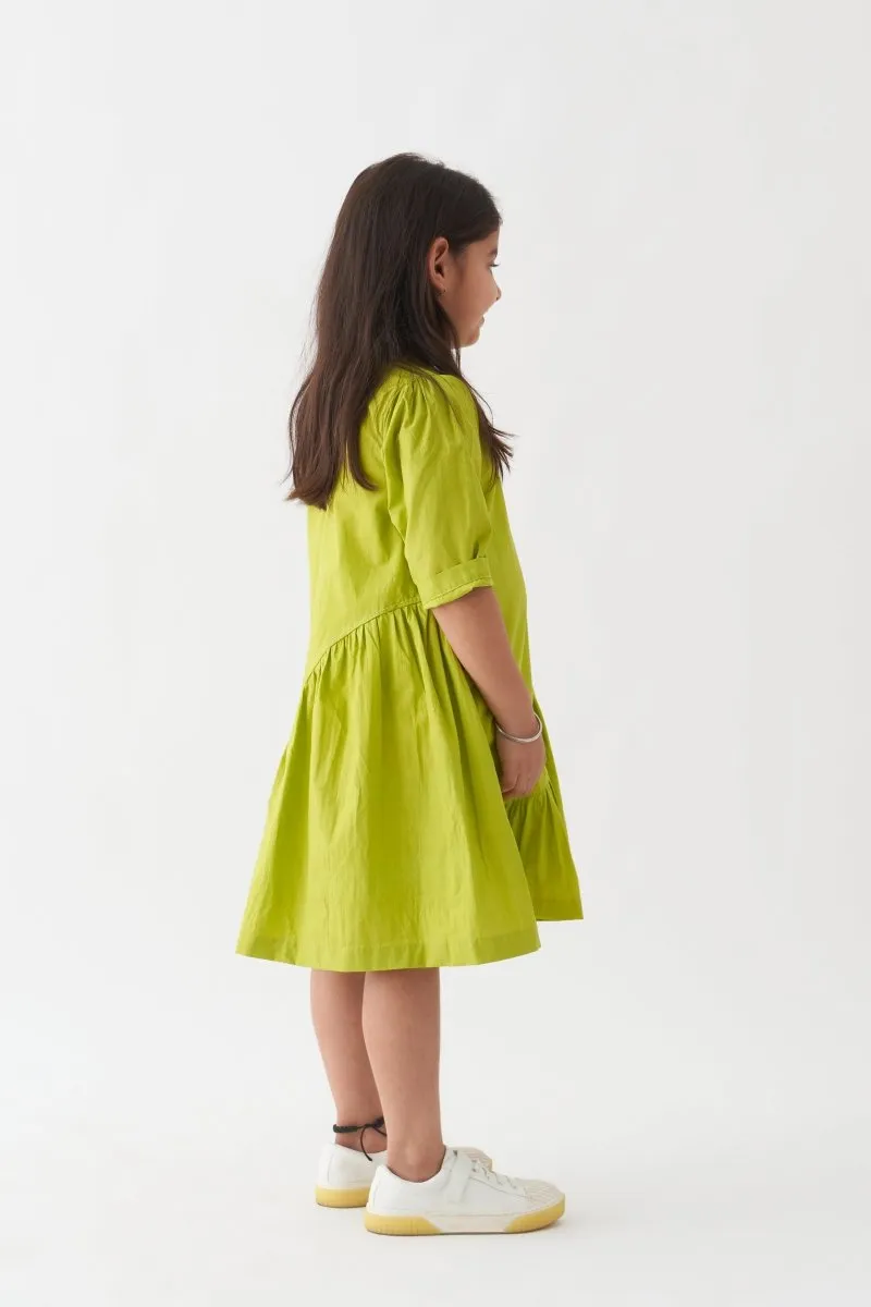 Wave Dress - Lime