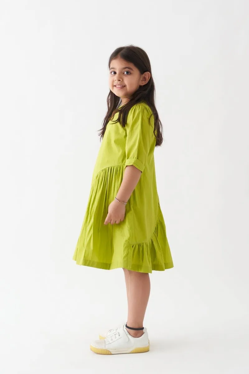 Wave Dress - Lime