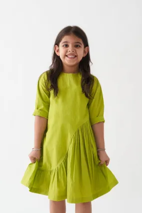 Wave Dress - Lime