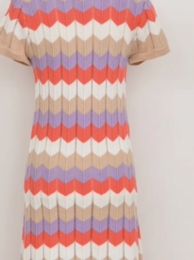 Wavey Knit Mini Dress