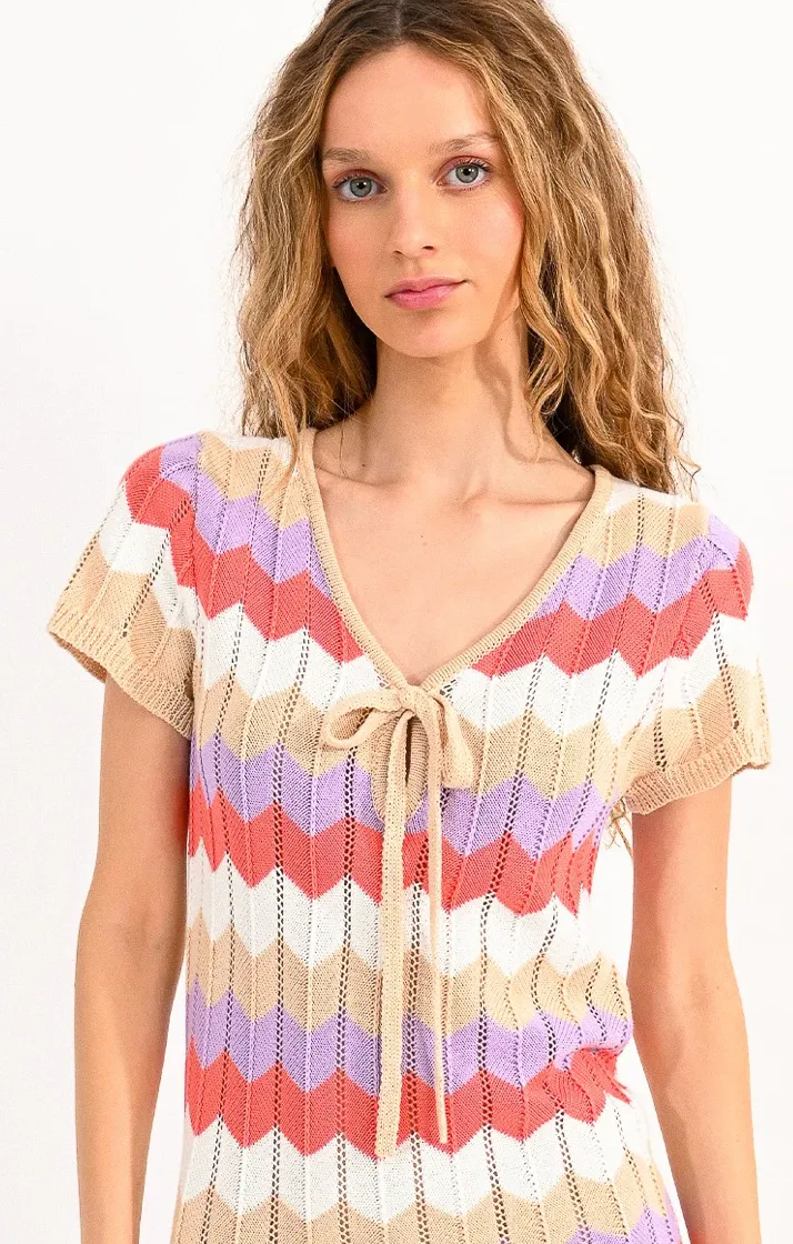 Wavey Knit Mini Dress
