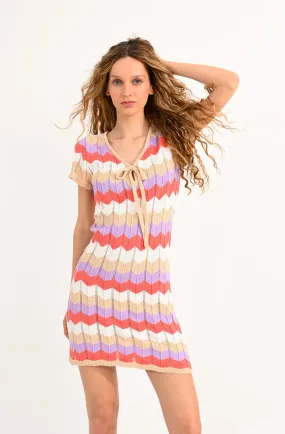 Wavey Knit Mini Dress