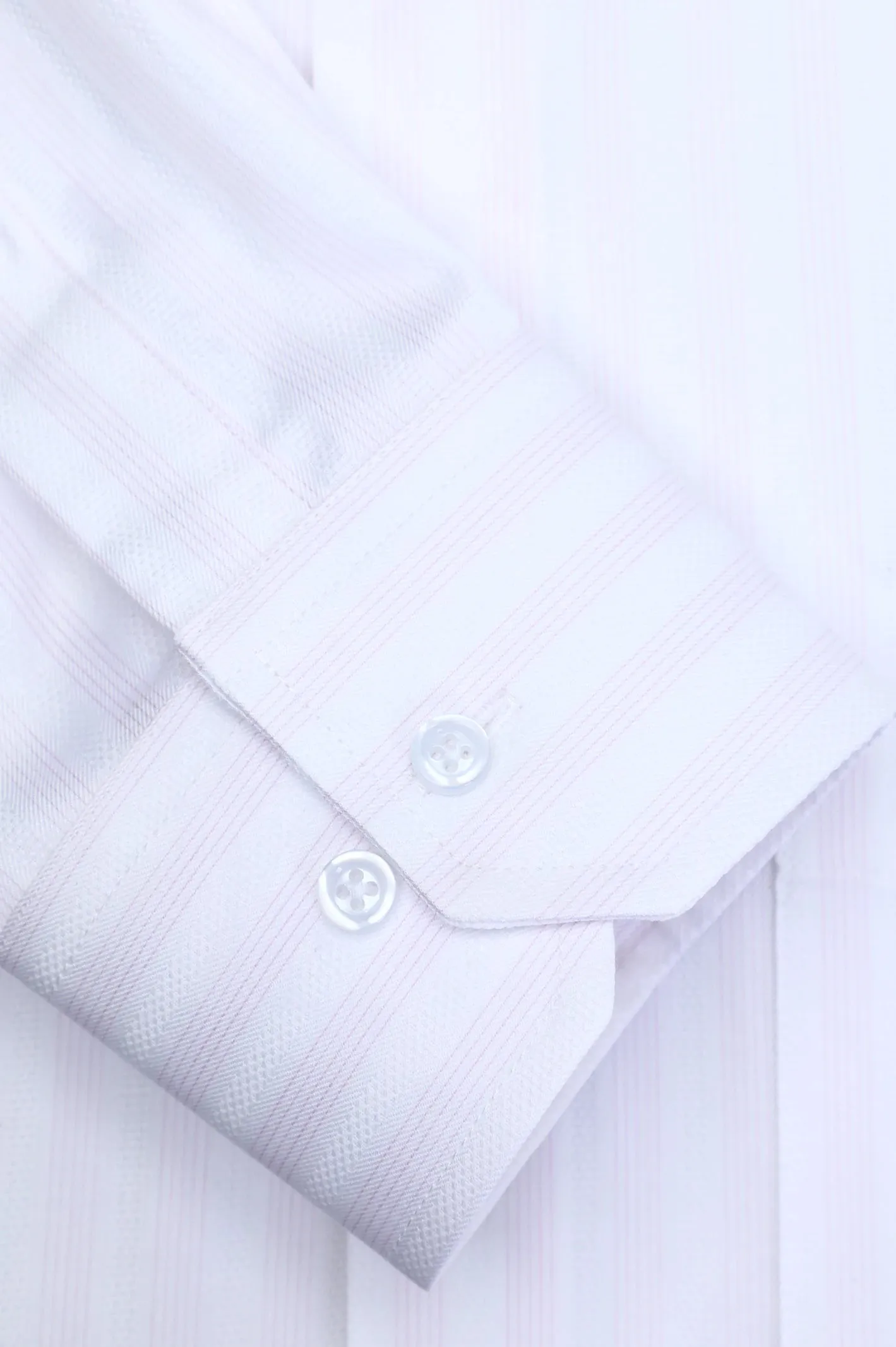 White Pencil Stripe Formal Shirt