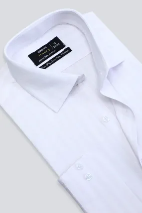 White Pencil Stripe Formal Shirt
