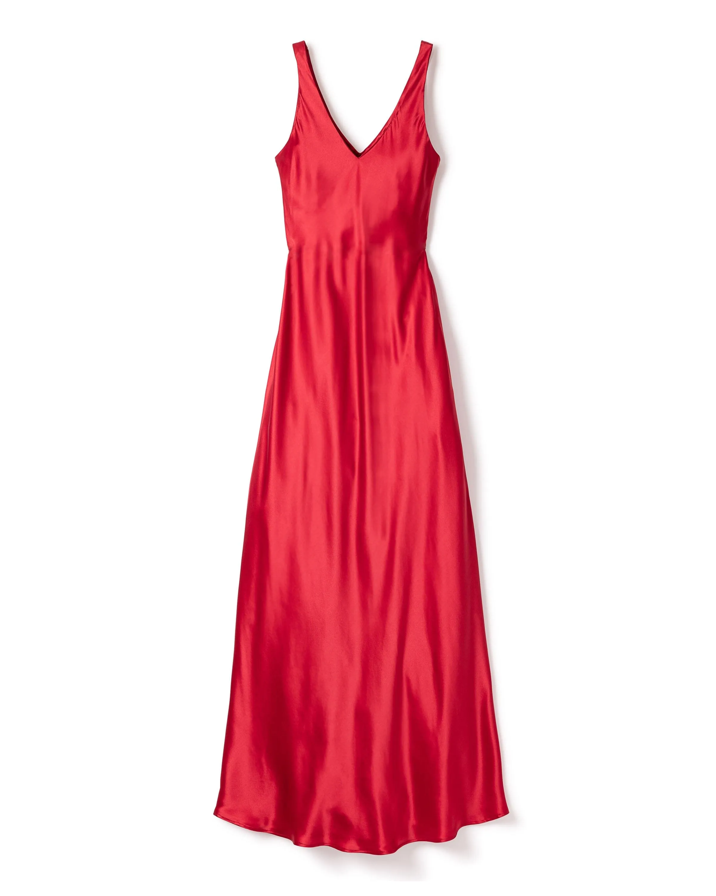 Women's Silk Long Slip | Bordeaux